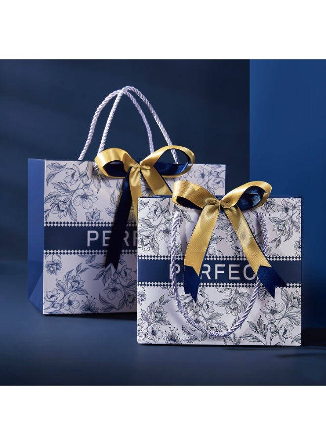 برفكت مجموعة من 6 أكياس هدايا سيكريت جاردن بمقابض، أكياس هدايا فاخرة عالية الجودة من ورق كرافت مناسبة للهدايا وأعياد الميلاد وعيد الأم وحفلات الزفاف والحفلات (25 × 12 × 20 سم) - Image 2